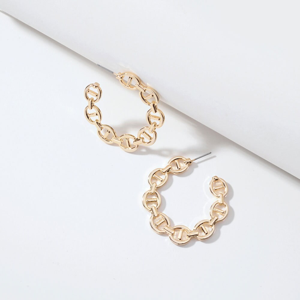 Minimalist & Dainty Gucci Link 40mm Hoops Earrings Huggie Etsy