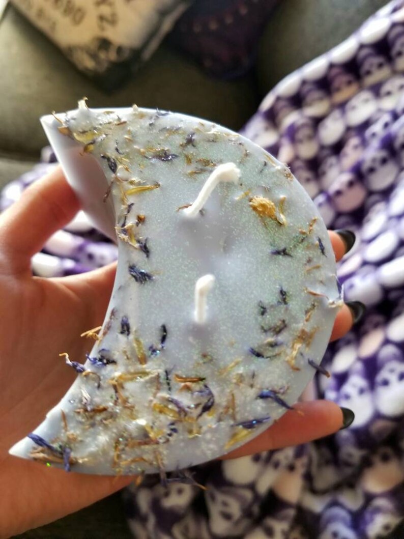 Blue Moon soy wax pillar candle