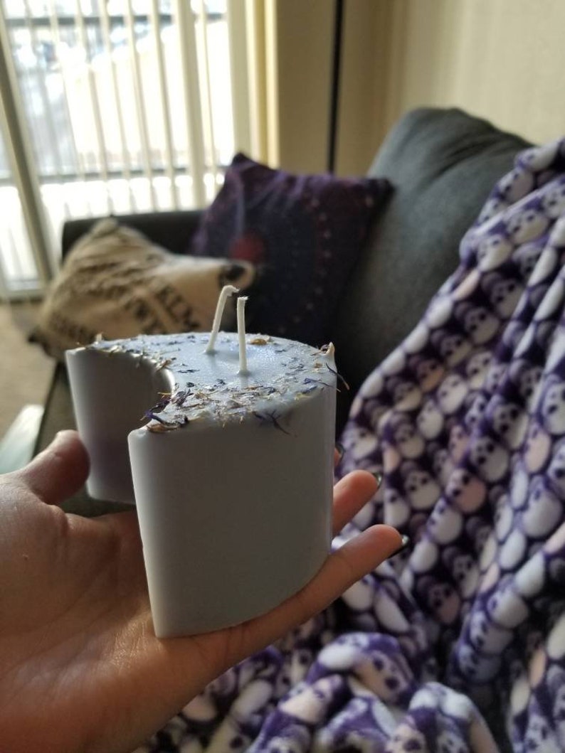 Blue Moon soy wax pillar candle