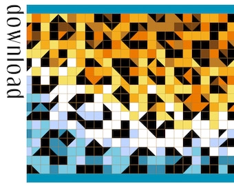 Baby Quilt Pattern Boho Quilt - Leopard Print - PDF download - English - measurements: American standard
