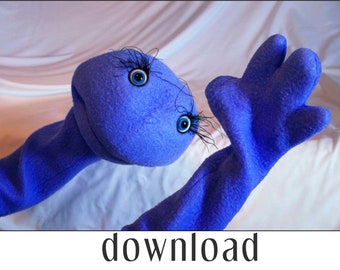Dinosaur Puppet Pattern - PDF download - English