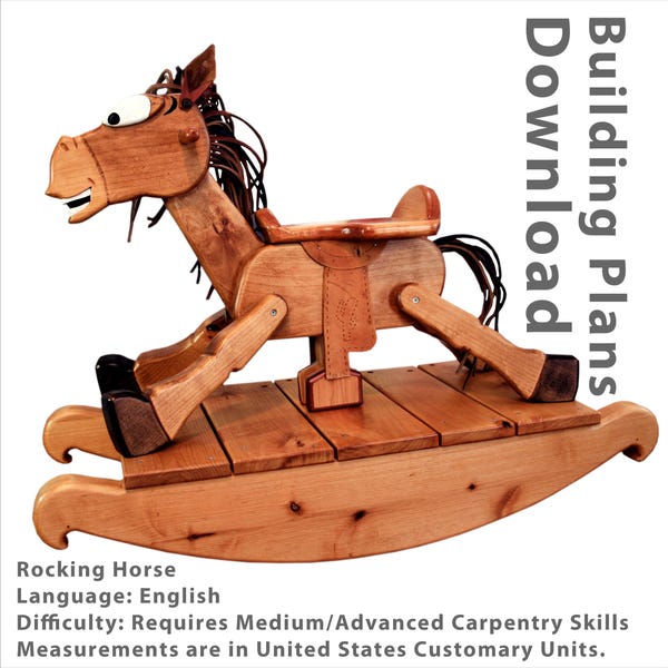 Wooden Rocking Horse - Etsy