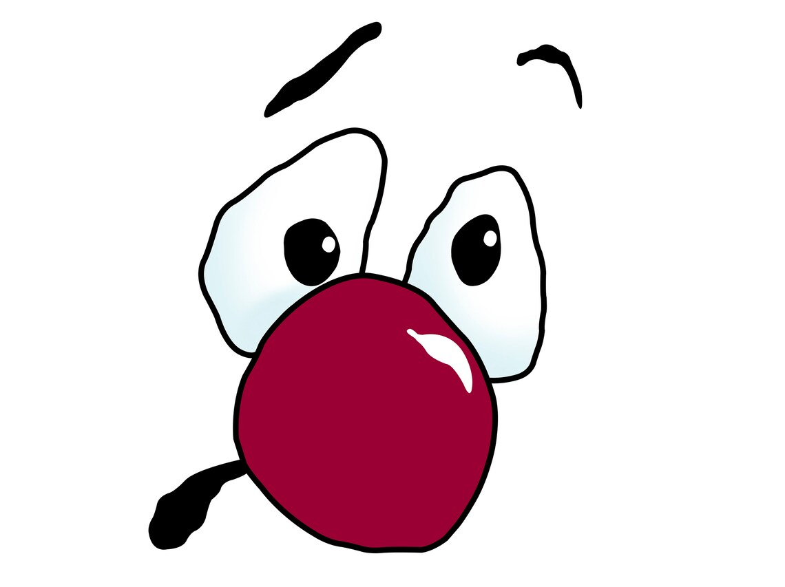 Clown CLIPART Image Red Nose Clipart Clown Clipart for Print Etsy