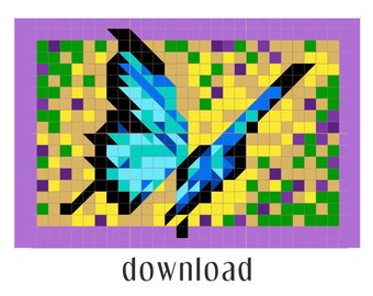 Butterfly Quilt Pattern - PDF download - English - measurements: American standard