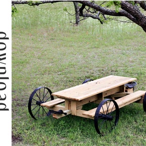 Picnic Table Plans - How to Build a Picnic Table - PDF download - English - measurements: American standard