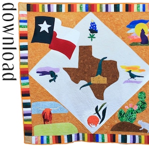Rustic Quilt Pattern Texas - PDF download - English - measurements: American standard