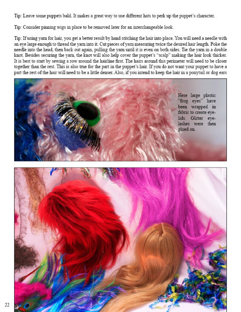 Professional Puppet Patterns - PDF Download - English - Measurements ...