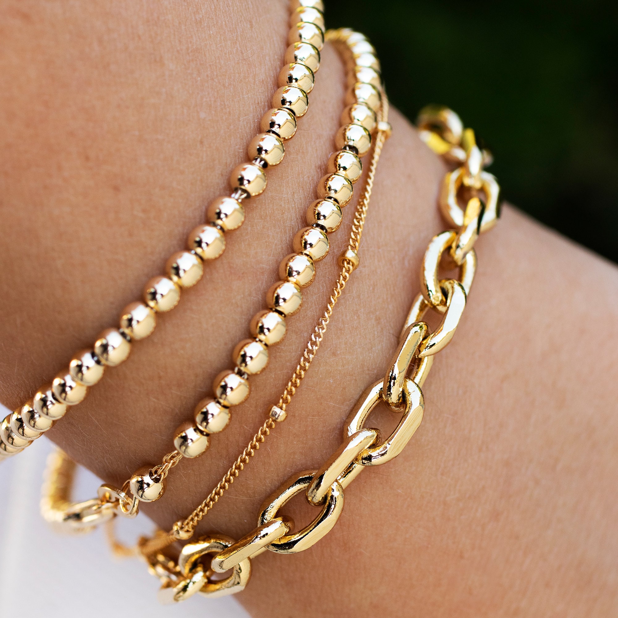Gold Bracelet Dainty Gold Bracelet Gold Layering Bracelet Etsy