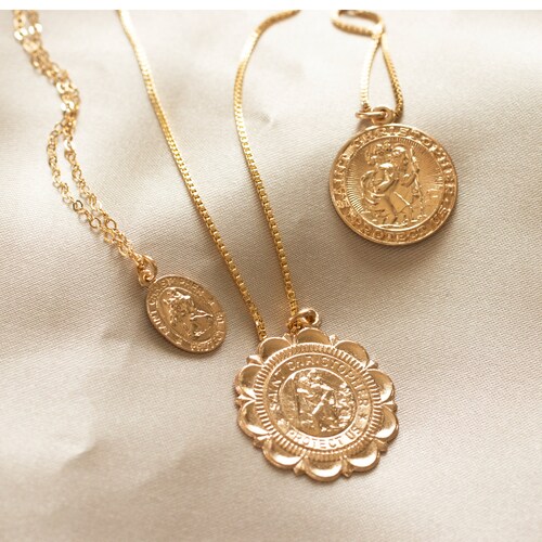 Gold Saint Christopher Necklace the 