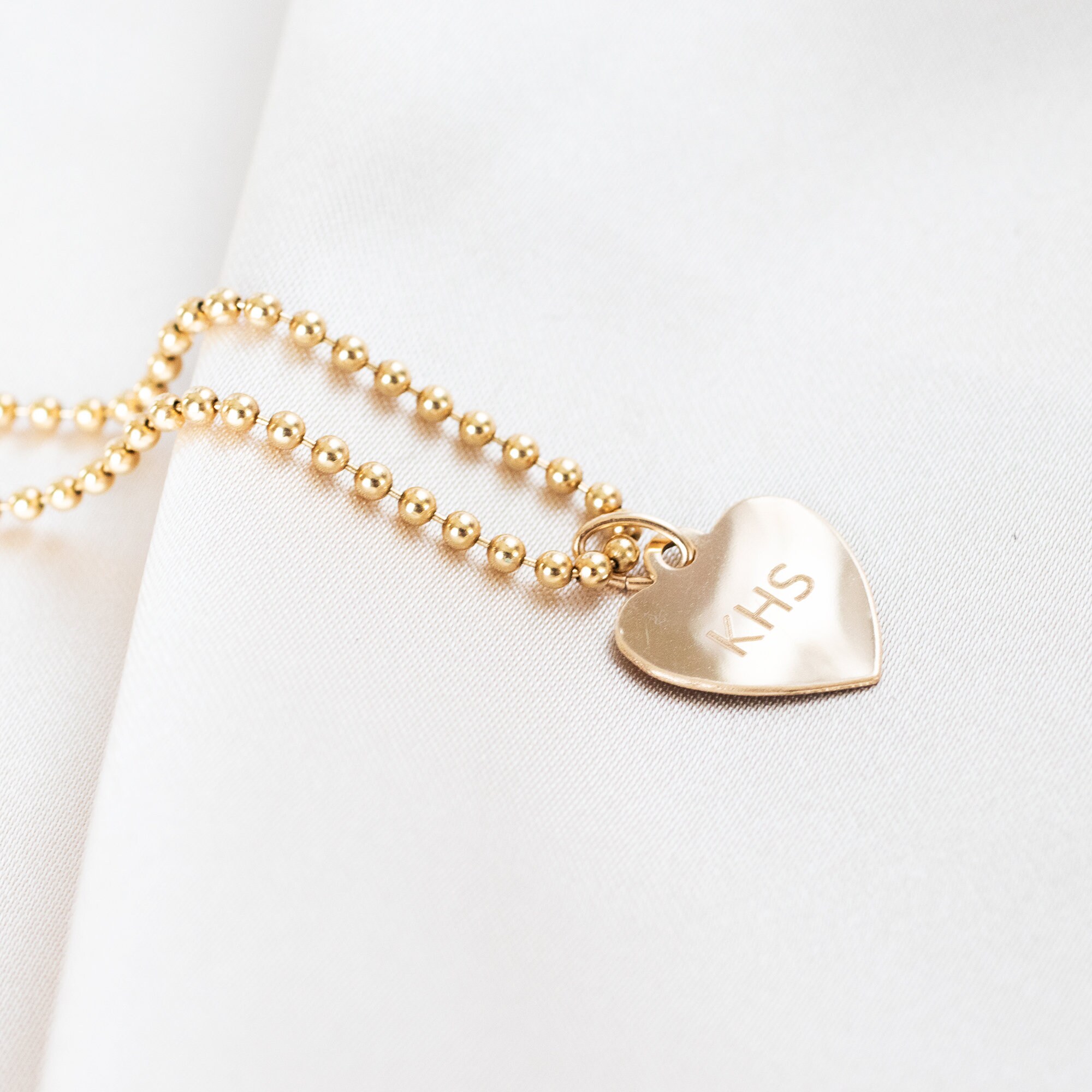 Heart Initial Pearl Necklace main image 0
