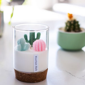 48 Pieces Succulent Cactus Candles Cactus Tealight Handmade Mini Plants Decor Birthday Wedding Props Spa Decoration Anniversary Festival Party Favors Housew
