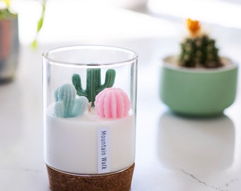 Carefully crafted cactus Candle for Cactus and Succulent Lovers | Succulent Candles | Container Candle | Soy Candle| Gifts for plant lovers