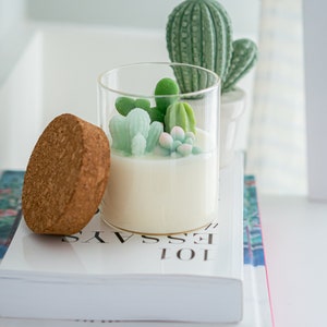 Bunny Ear Cactus Candle prickly pear cactus gifts for plant moms cactus lover gifts for her desert gifts housewarming image 6