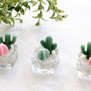 Cactus Tealight Candles | Cactus Decor | Home Decorations | Wedding Favors