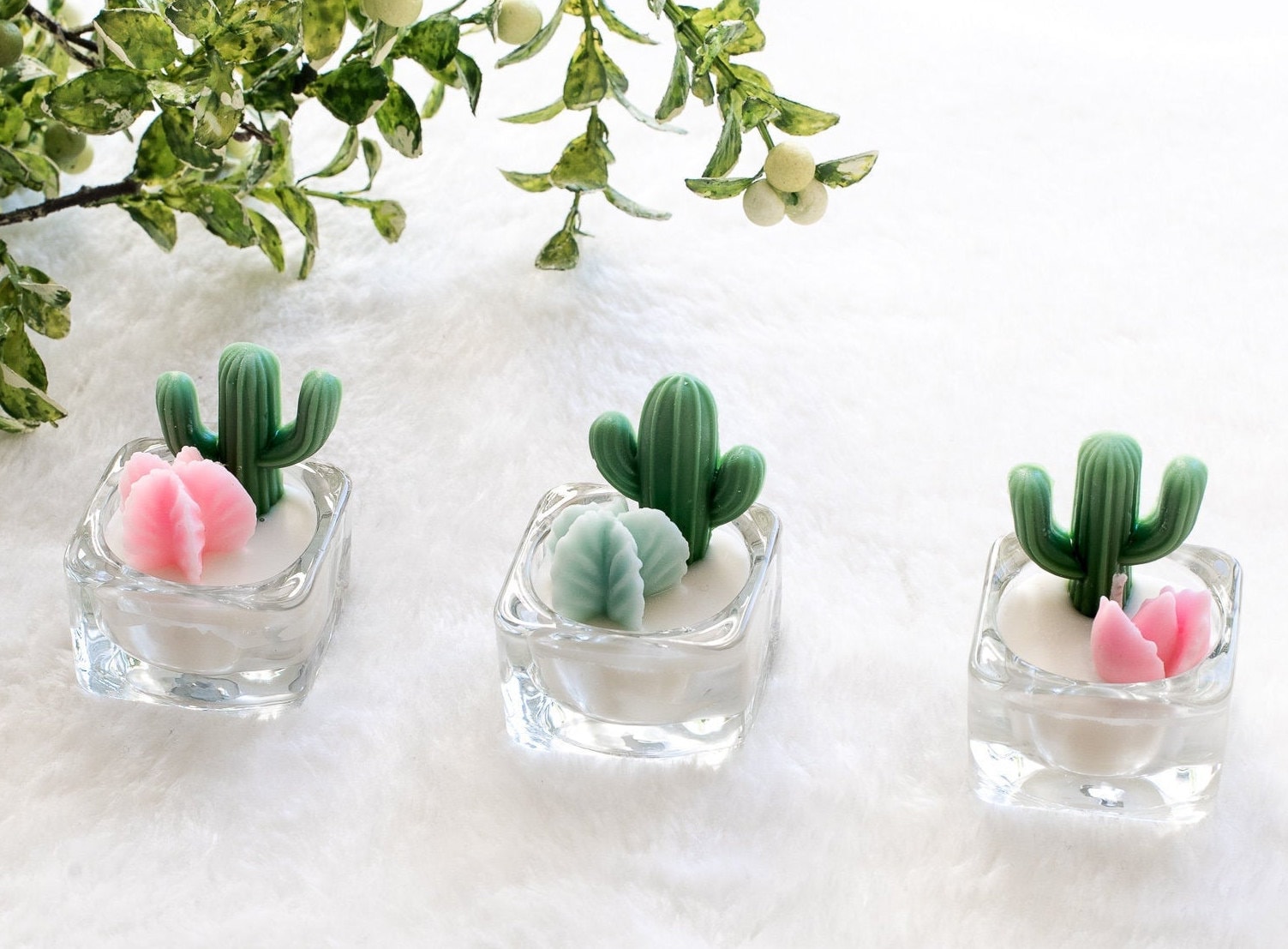 Cactus Tealight Candles Cactus Decor Home Decorations Etsy