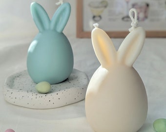 Bunny candle scented soy wax easter candle for decor baby shower gifts easter bunny decorations cute bunny for kids nursery room decor