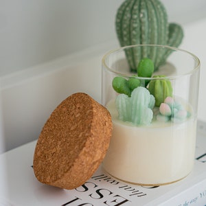 Bunny Ear Cactus Candle prickly pear cactus gifts for plant moms cactus lover gifts for her desert gifts housewarming image 4