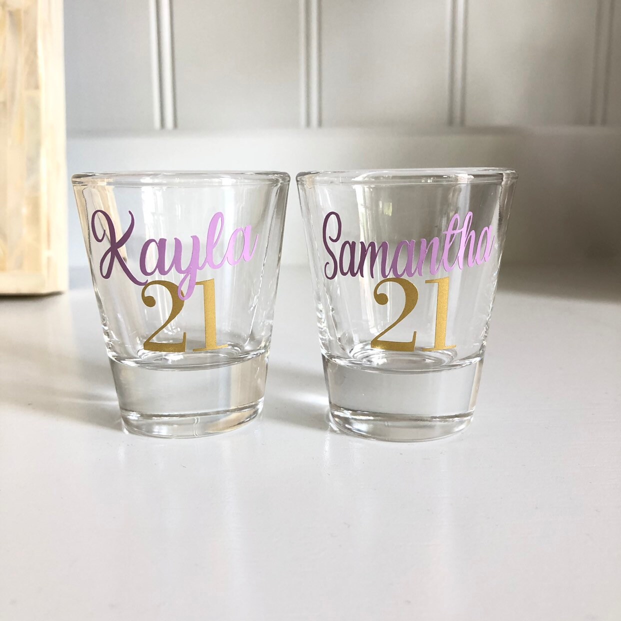 Personalized 21st birthday shot glasses, 21st birthday party favors –  Factory21 Store