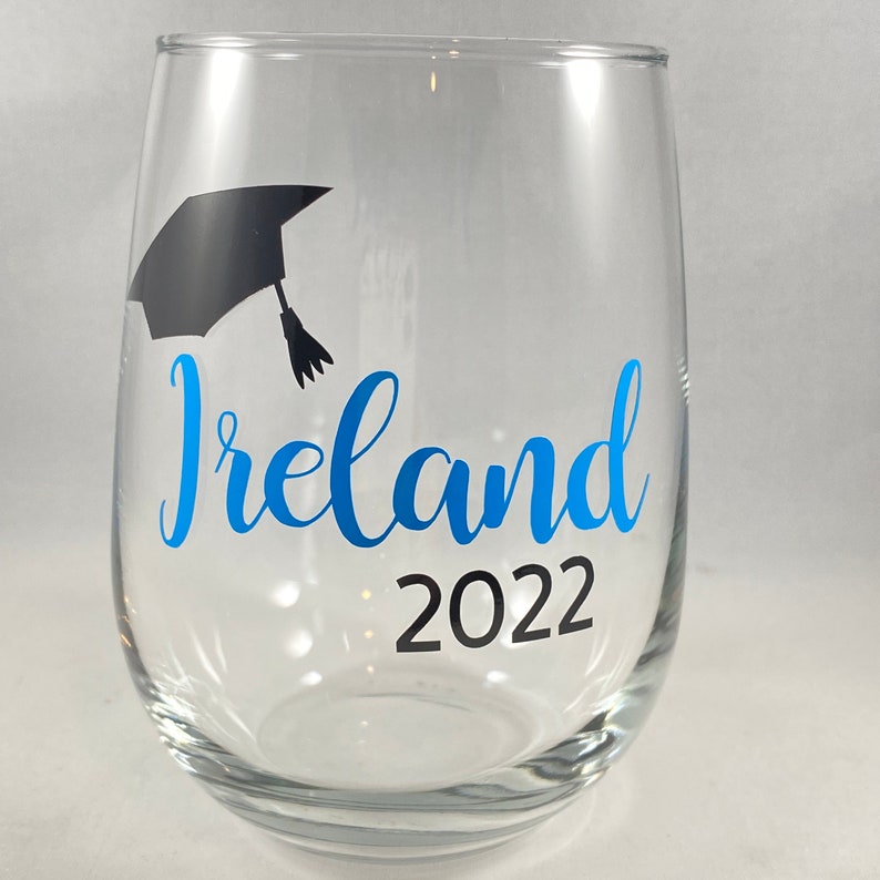 Graduation Wine Glass/Graduation Gift/College Wine Glass/College Grad/Personalized Graduation/Class of 2024/Funny Graduation/2024 Graduate image 3