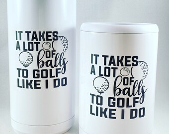 Golf Koozie/Golf Gift/Golf Drinking Glass/Golfing Gift/Gift for Dad/Golf Fan/Gifts for Men/Father’s Day Gift/Golfer