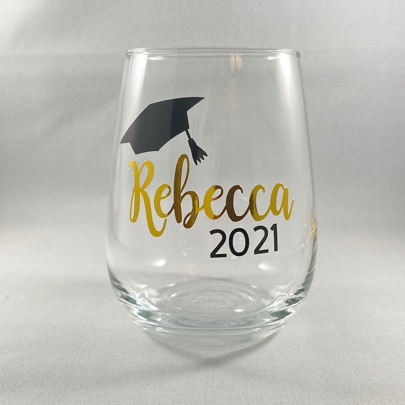 Graduation Wine Glass/Graduation Gift/College Wine Glass/College Grad/Personalized Graduation/Class of 2024/Funny Graduation/2024 Graduate image 5