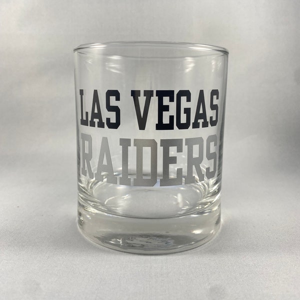 Las Vegas Raiders Football/Las Vegas Football/Raiders Glass/NFL Gifts/Vegas Glass/Gifts for Men/Raiders Whiskey/Custom Glass