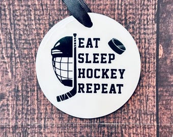 Hockey Ornament/Funny Hockey Gift/Gift for Hockey Player/Hockey is Life/Sports Ornaments/Christmas Sports Ornament/Christmas Hockey Ornament