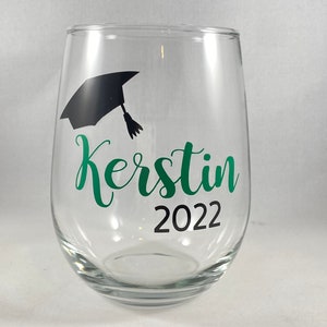 Graduation Wine Glass/Graduation Gift/College Wine Glass/College Grad/Personalized Graduation/Class of 2024/Funny Graduation/2024 Graduate image 4