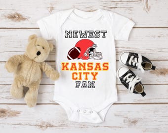 Newest Kansas City Fan/Kansas City Baby/New Dad Gift/Baby Shower Gift/Football Baby/Football Fan/Gift for Dad/Watching Football with Daddy