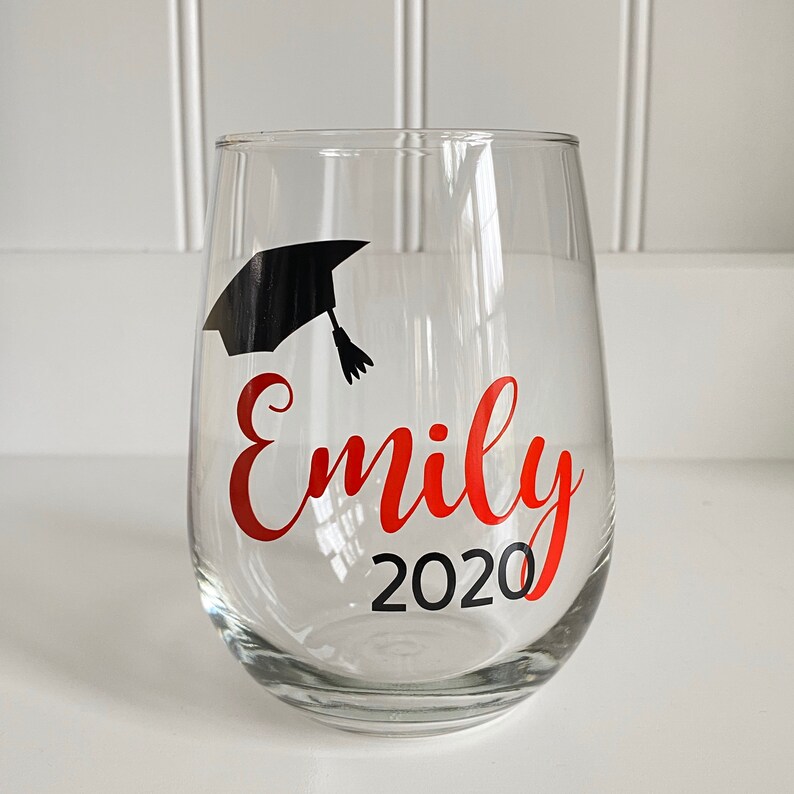 Graduation Wine Glass/Graduation Gift/College Wine Glass/College Grad/Personalized Graduation/Class of 2024/Funny Graduation/2024 Graduate image 7