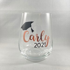 Graduation Wine Glass/Graduation Gift/College Wine Glass/College Grad/Personalized Graduation/Class of 2024/Funny Graduation/2024 Graduate image 6