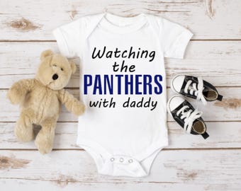 Watching the Game with Daddy bodysuit, gift for new dad, Sports dad, Gender Reveal, Pregnancy Announcement