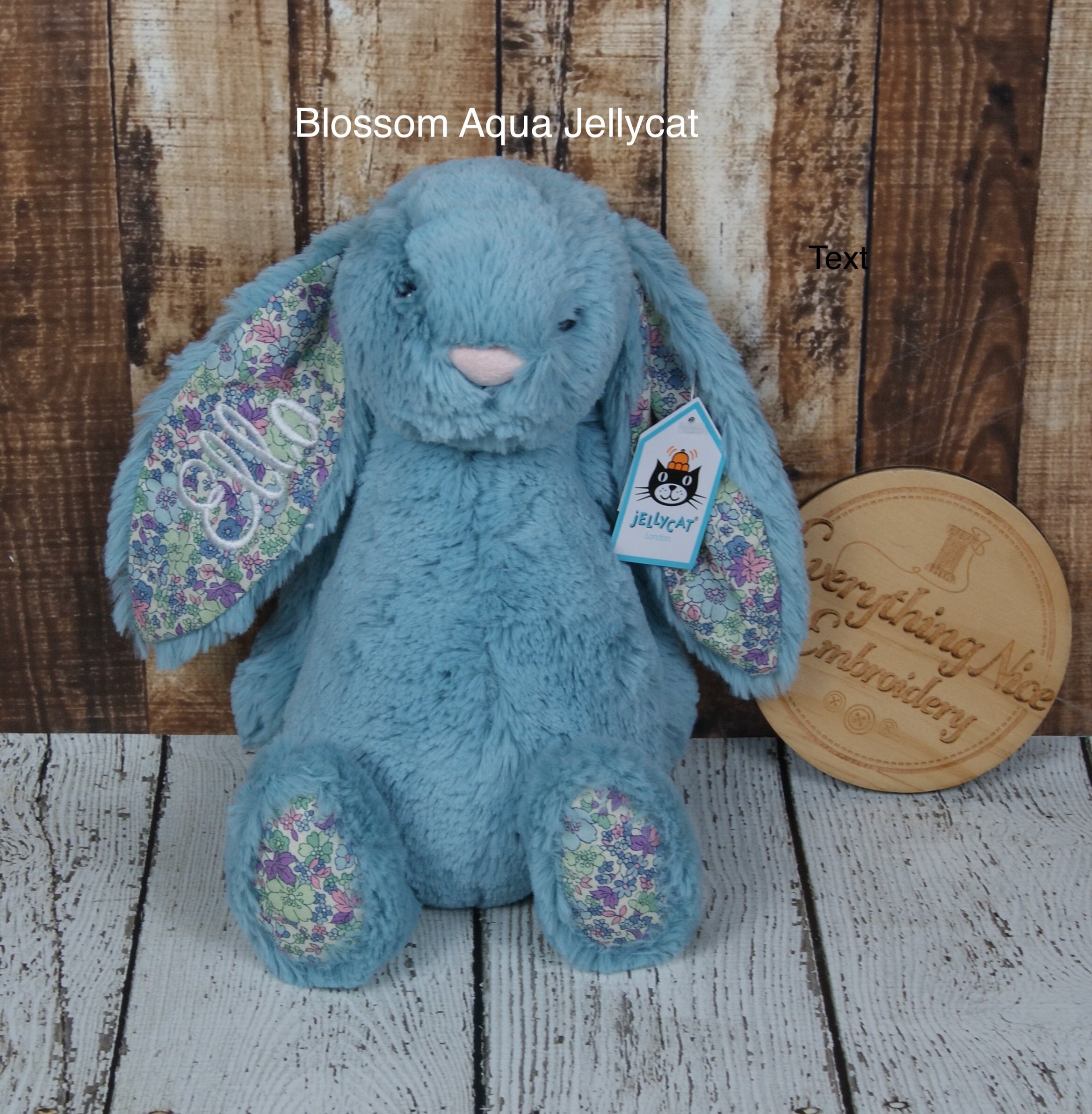 Personalised Jellycat Bunny, Embroidered Jellycat Bunny, Newborn Baby Gift, Customised Plush Toy