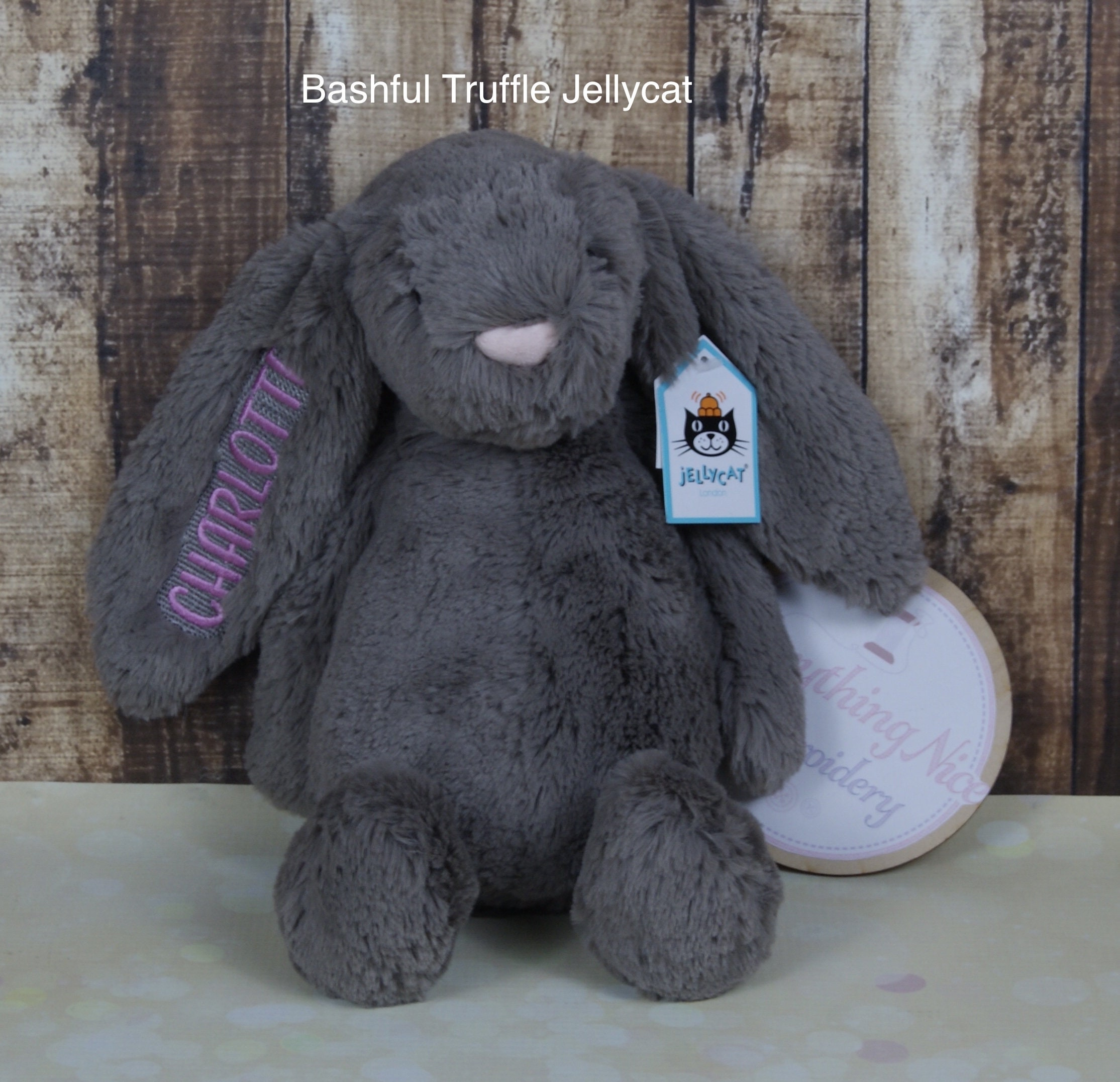 Personalised Jellycat Bunny, Embroidered Jellycat Bunny, Newborn Baby