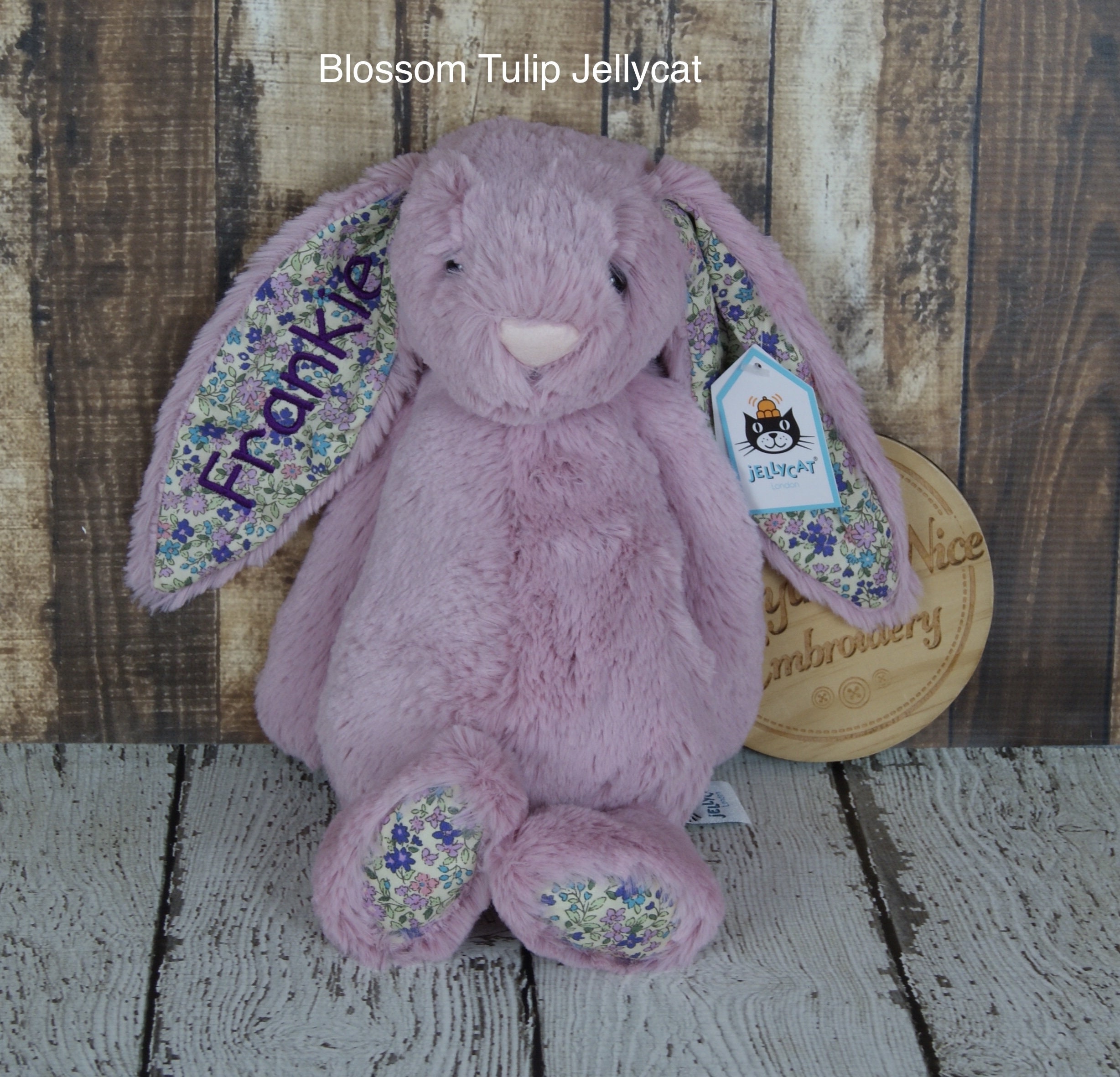 Personalised Jellycat Bunny, Embroidered Jellycat Bunny, Newborn Baby
