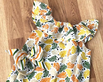 Combi-short hawaïen tropical pour filles, Bubble, Combi-short d'été pour filles, éclat de gâteau d'anniversaire, palmiers