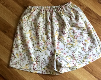 Wild Flower Flannel Pajama Shorts. Available in sizes XS_XXL