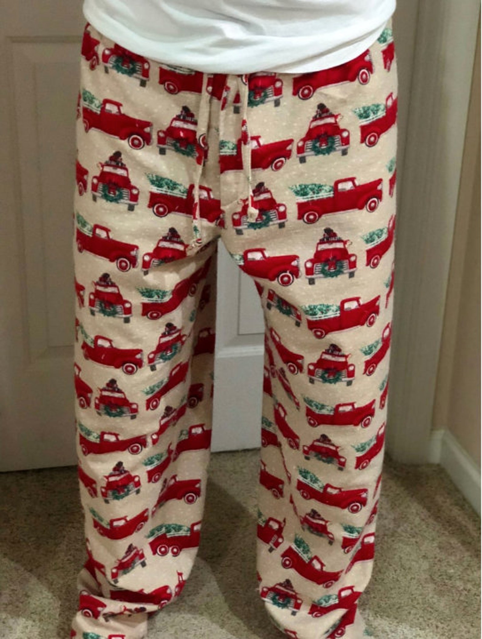 Matching Family Red Truck Christmas Pajama pants flannel Etsy