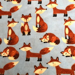 Flanell- Fuchs Wald auf Blau Flanell Pyjama Hose. Erhältlich in den Größen XS-XXL, mit oder Ohne "tiefe" Seitentaschen.