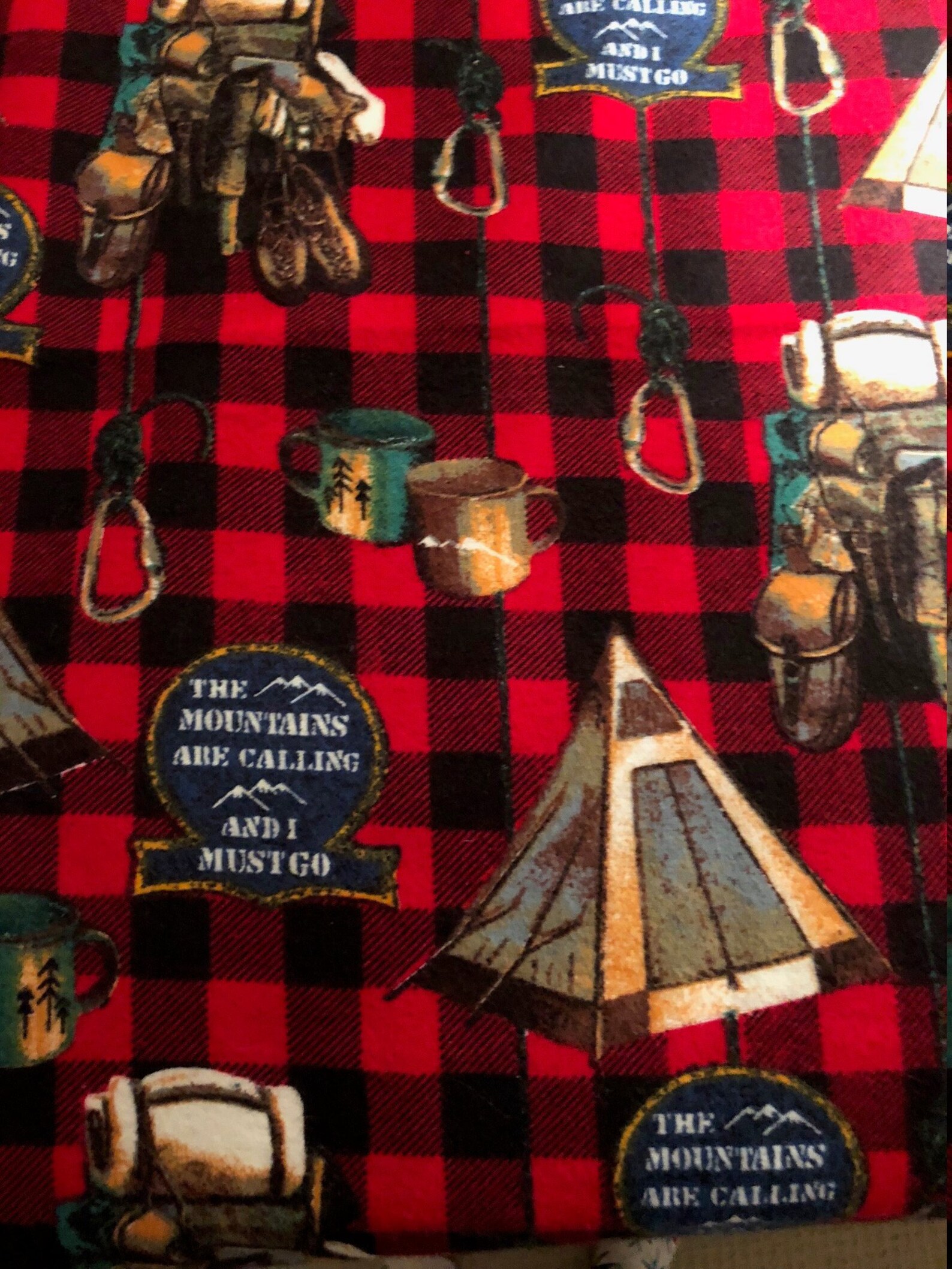 Flannel Camping Pajama Bottoms Camping Lover Pjs Flannel Etsy