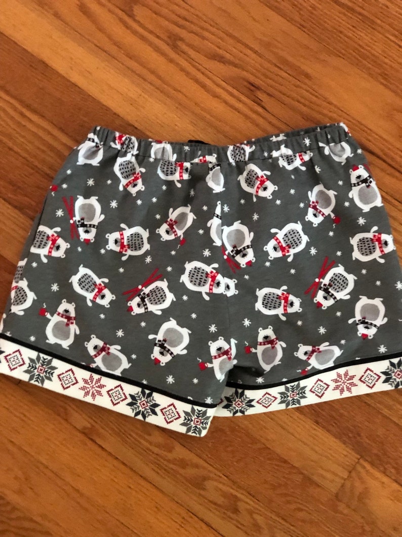 Women's Christmas Bear Pajama Shorts women's pajama Etsy