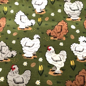 Chickens on Green Flannel Pajama Pants, Pajama pants, Pj&#39;s, Lounge pants, Matching Family Pj&#39;s, Available Adult XS-XXL
