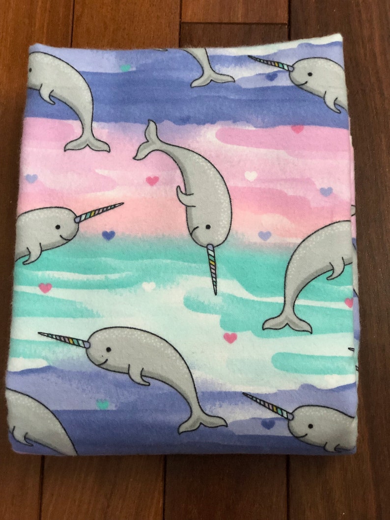 Extra Large Narwhal Receiving blankets Narwhal baby blankets Etsy