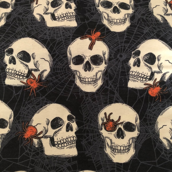 Skull with Spider Flannel Pajama Pants, Pajama pants, Pj's, Lounge pants, Matching Family Pj's, Available Adult XS-XXL. Halloween