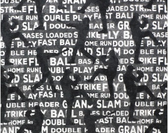Flannel-Baseball Silhouette Flannel Pajama Pants with "DEEP" side Pockets!