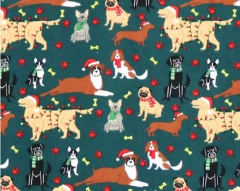 Weihnachtshund Flanell Pyjama Hose, Unisex Pyjama Hose, Pj&#39;s, Lounge Hose, Passende Familie Pj&#39;s, Hund