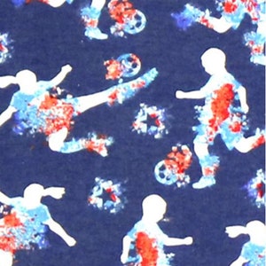 Red White and Blue Soccer Flannel Pajama pants, pj pants with Deep pockets!