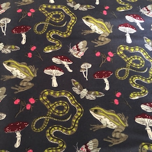 Frogs, Snakes and Mushroom Flannel Pajama Pants, Pajama pants, Pj's, Lounge pants, Matching Family Pj's, Available Adult XS-XXL