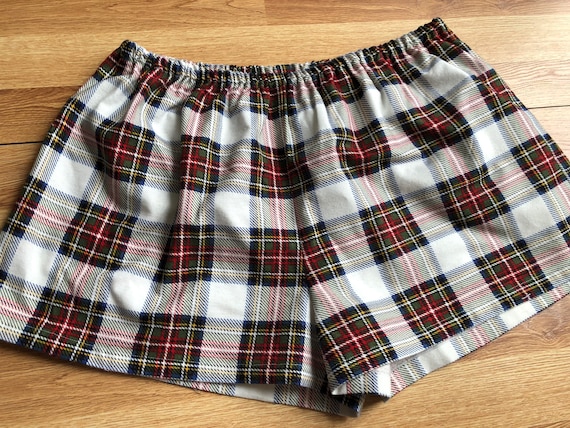 Christmas Tartan Plaid Flannel Pajama Shorts Pj Shorts Dorm Shorts. Etsy UK