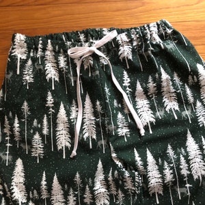 Olde Time Christmas Forest Green Tree Flannel Pajama Pants, Pj's, Lounge pants, Matching Family Pj's, Available Adult XS-XXL image 3